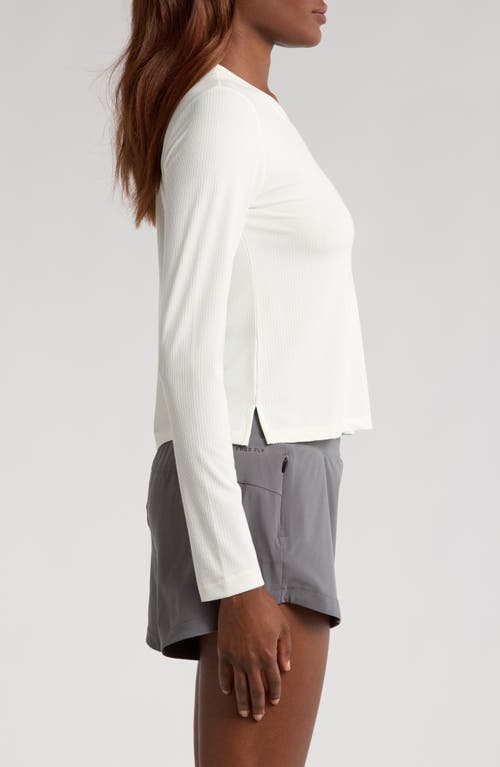 Free Fly Long Sleeve Rib T-shirt In White