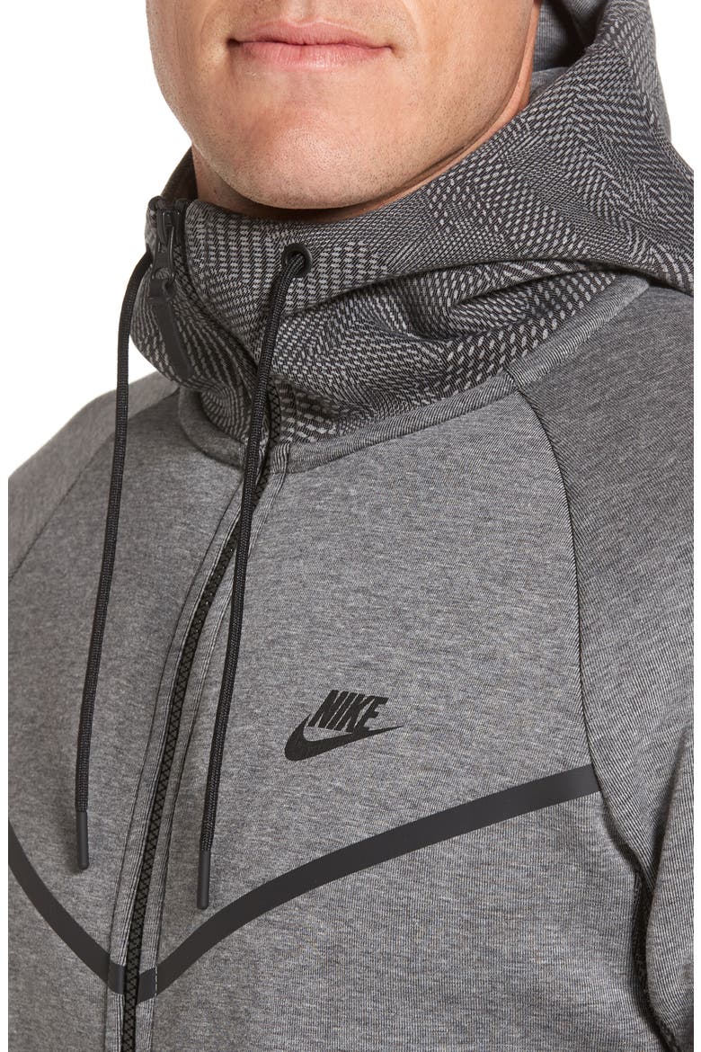Sportswear Tech Fleece Windrunner Hoodie, Alternate, color, CARBON HEATHER/ BLACK