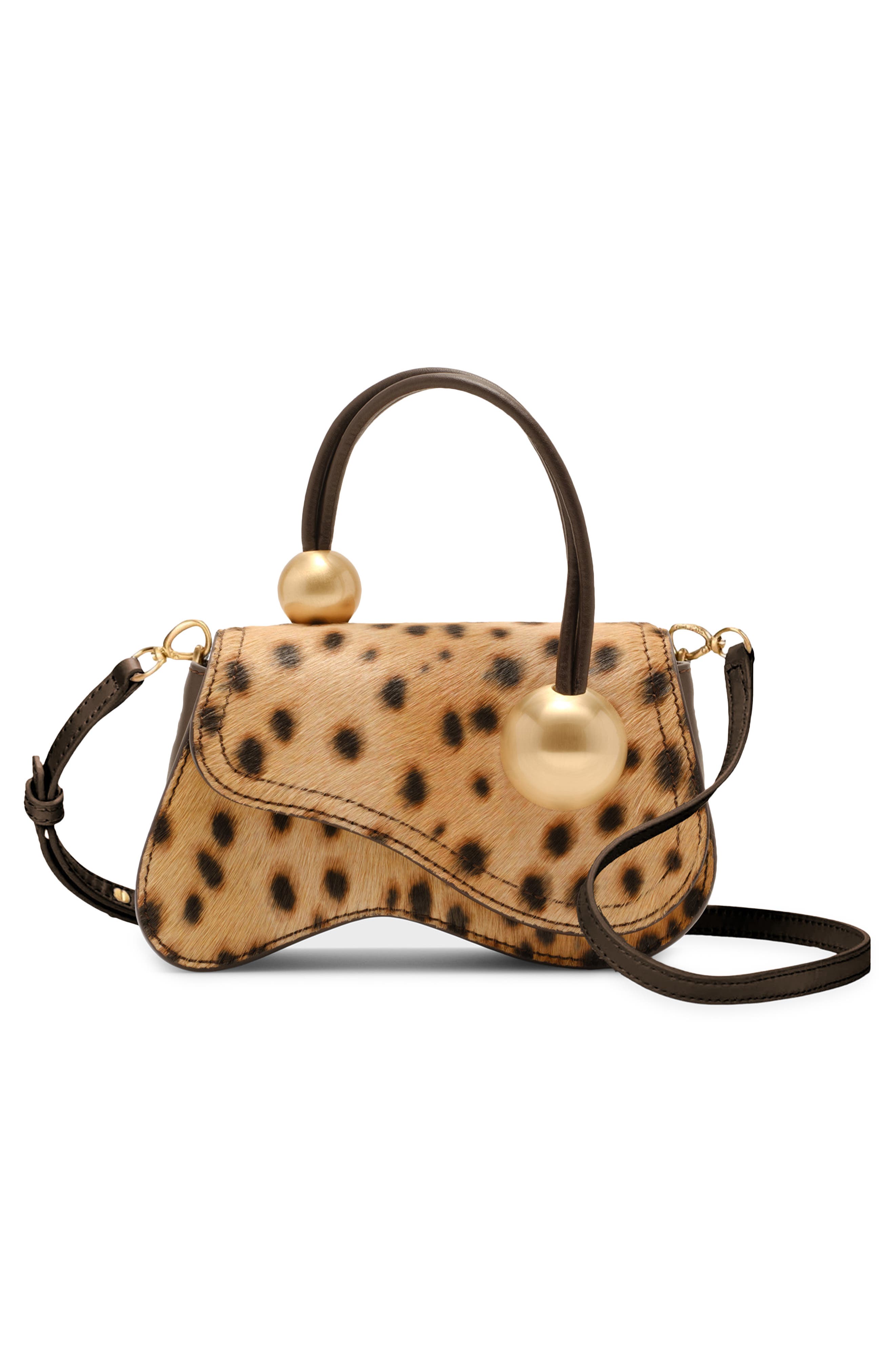Kazia Nano Cheetah Print Genuine Calf Hair Crossbody Bag, Alternate, color, CHEETAH