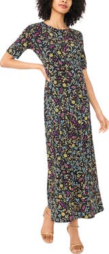 Vince Camuto Floral Print Maxi Dress