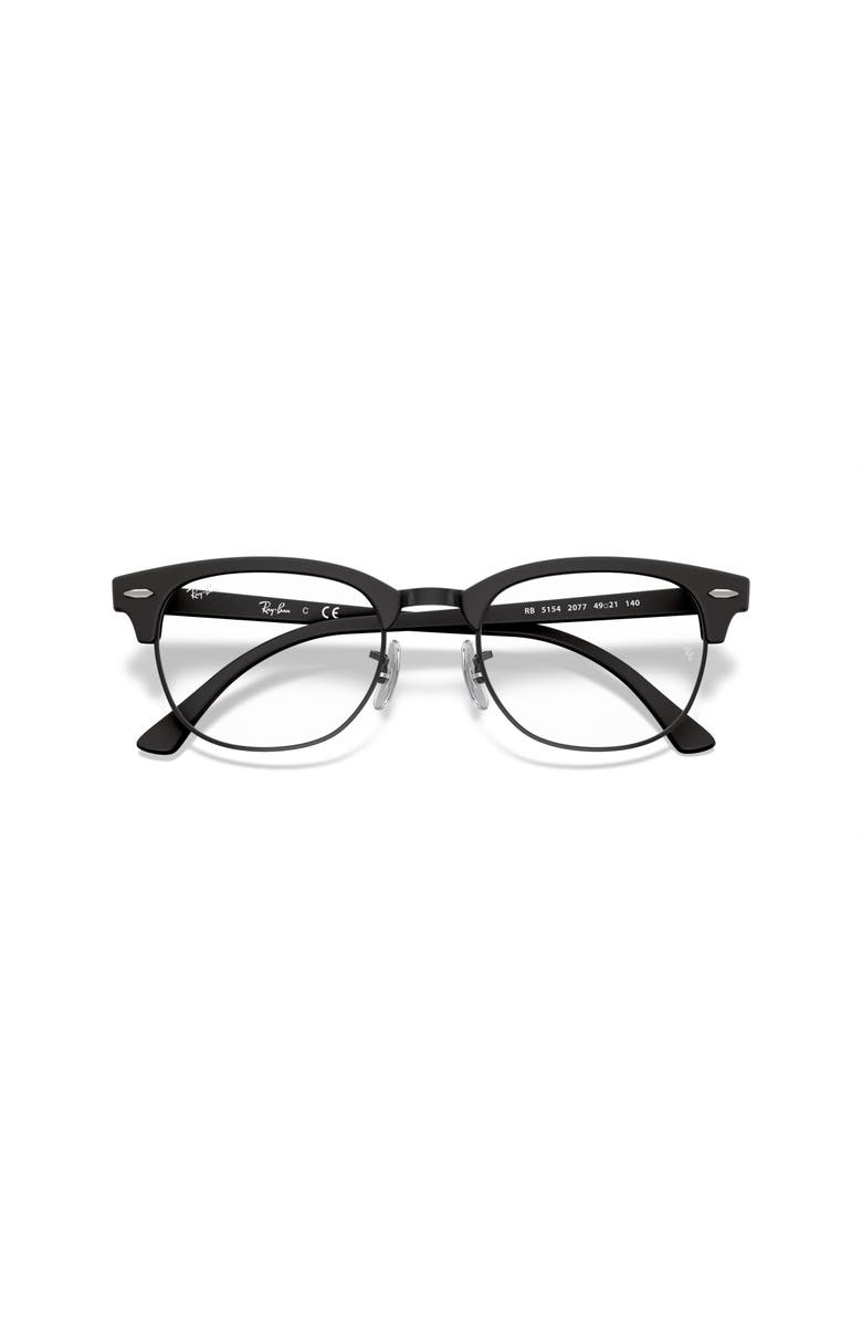 Ray-Ban 49mm Square optical glasses, Alternate, color, Black
