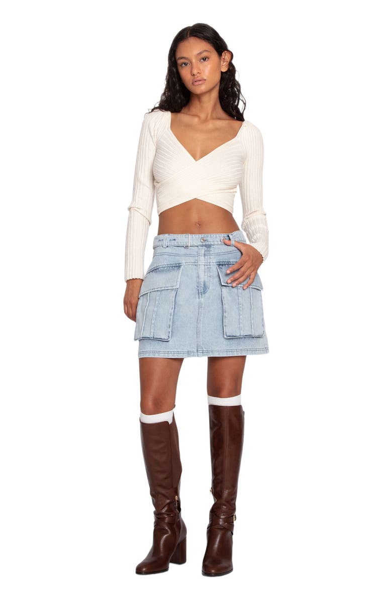 Belle & Bloom Dance in the Flames Skirt, Main, color, Stonewash