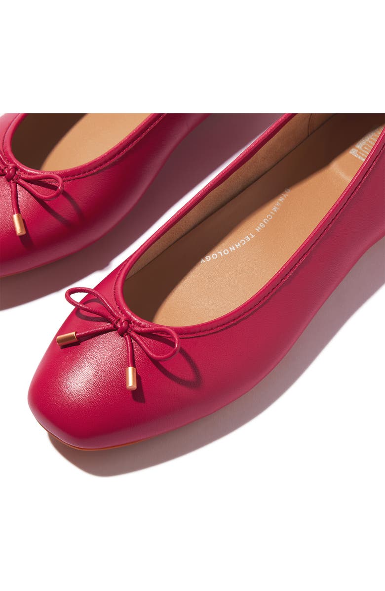 FitFlop Delicato Ballet Flat, Alternate, color, Redberry
