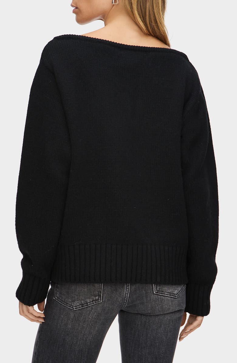 ALIGNE Dominique Wide Neck Sweater, Alternate, color, Black