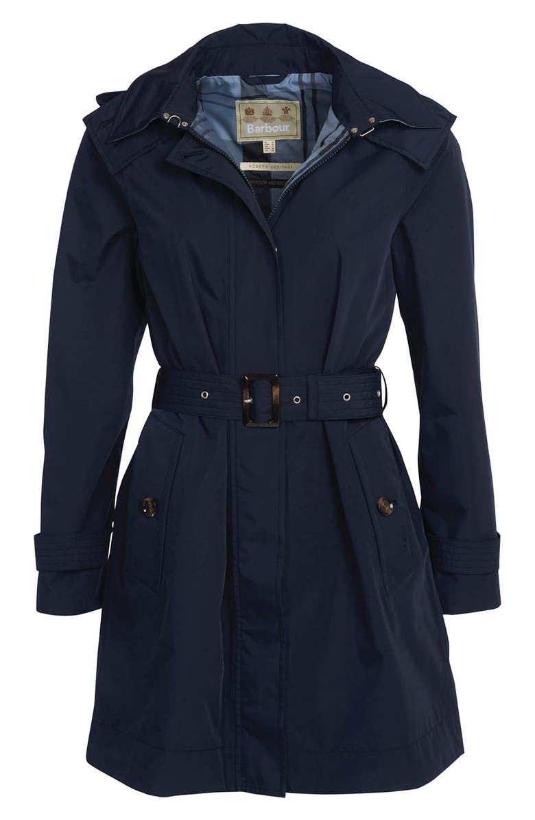 Barbour Beatrice Waterproof Belted Jacket, Alternate, color, 