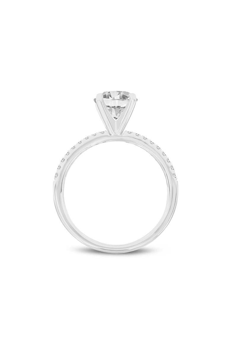 Mila 14K White Gold Round Cut Lab Grown Diamond Classic Engagement Ring - 1.65 ctw, Alternate, color, 14K White Gold