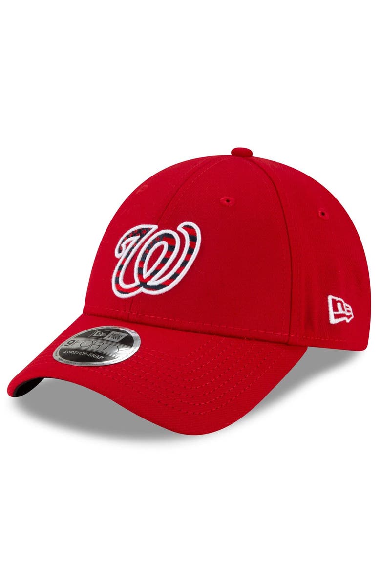 Men's New Era Red Washington Nationals 4th of July 9FORTY Snapback Adjustable Hat, Alternate, color, Red