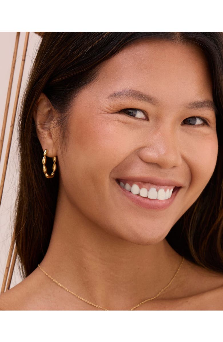 Sara Patino Wisteria Reversible Gold and Topaz Hoop Earrings, Alternate, color, Gold