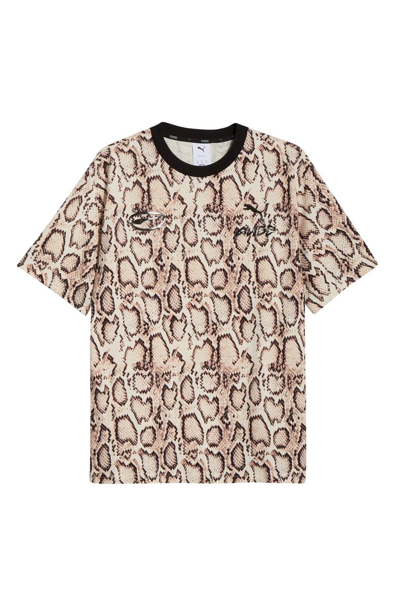 PUMA x A$AP Rocky Snakeskin Print Cotton T-Shirt, Alternate, color, Frosted Ivory