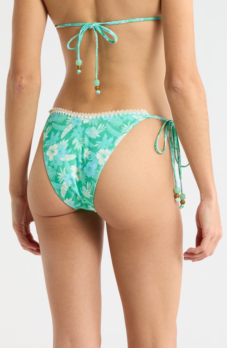 Kulani Kinis Crochet Dipped Side Tie Bikini Bottoms, Alternate, color, Barefoot Breeze