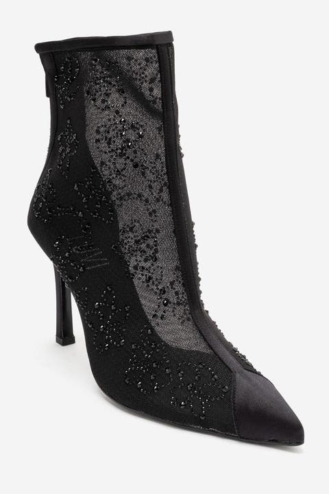 Gwena Embellished Transparent Stiletto Boot