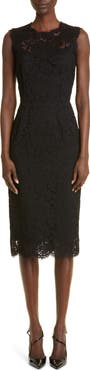 Dolce&Gabbana Sleeveless Semisheer Lace Midi Dress
