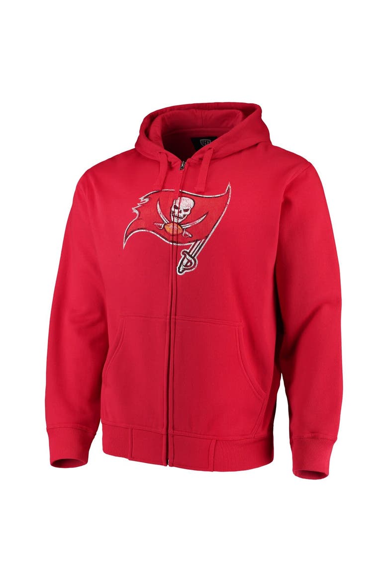 Men's G-III Sports by Carl Banks Red Tampa Bay Buccaneers Primary Logo Full-Zip Hoodie, Alternate, color, Red