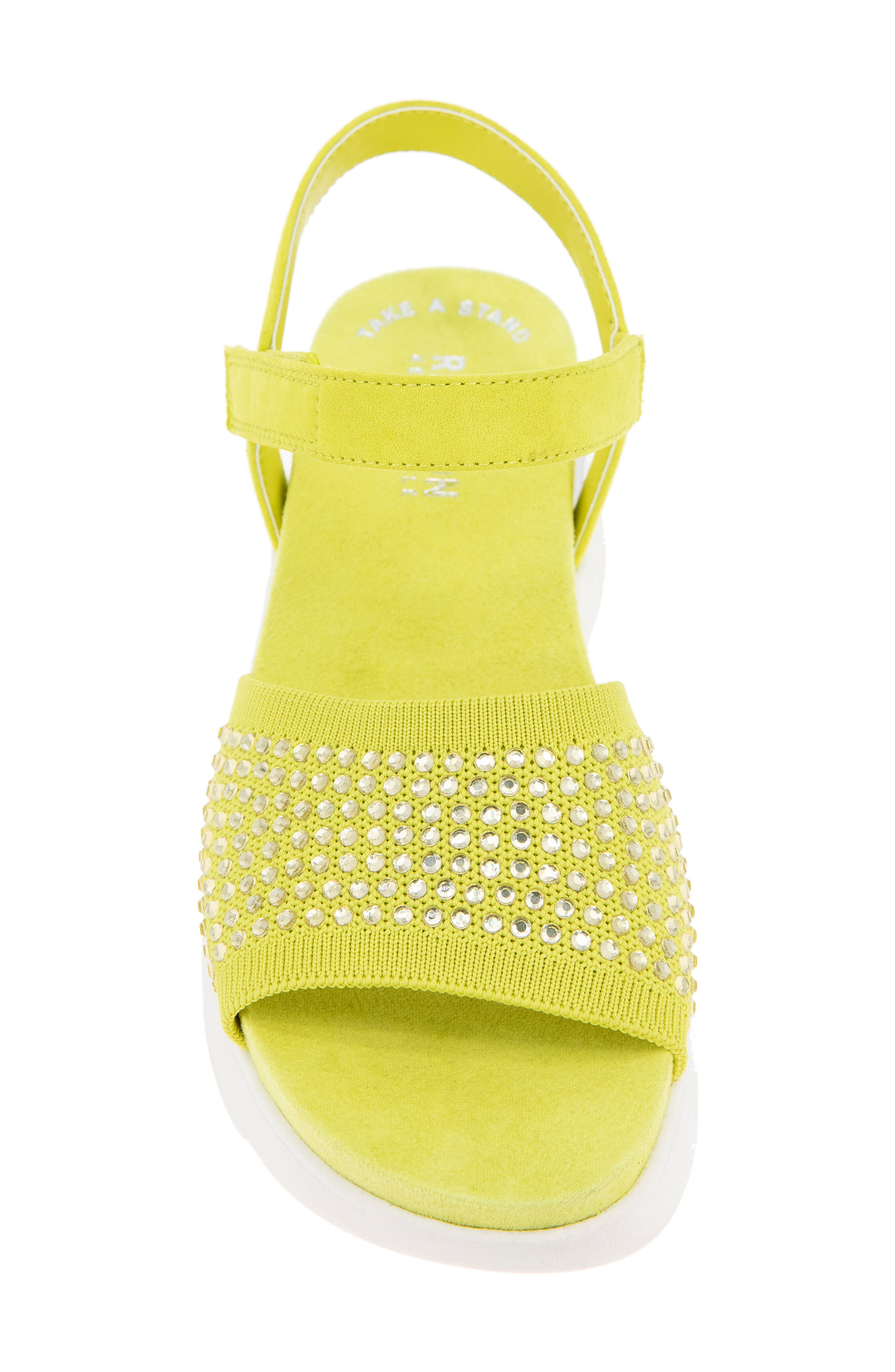Hera Crystal Platform Sandal, Alternate, color, LIME ZEST JEWEL