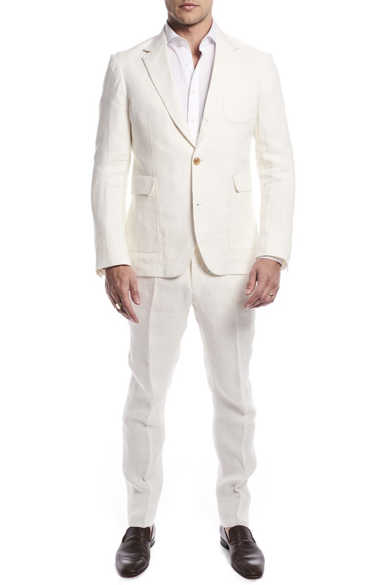 Strong Suit by Ilaria Urbinati Ignatius Slim Fit Linen Suit, Main, color, 