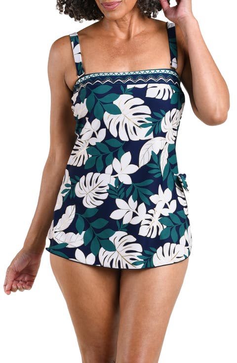 Canopy Blooms Sarong One-Piece Swimsuit