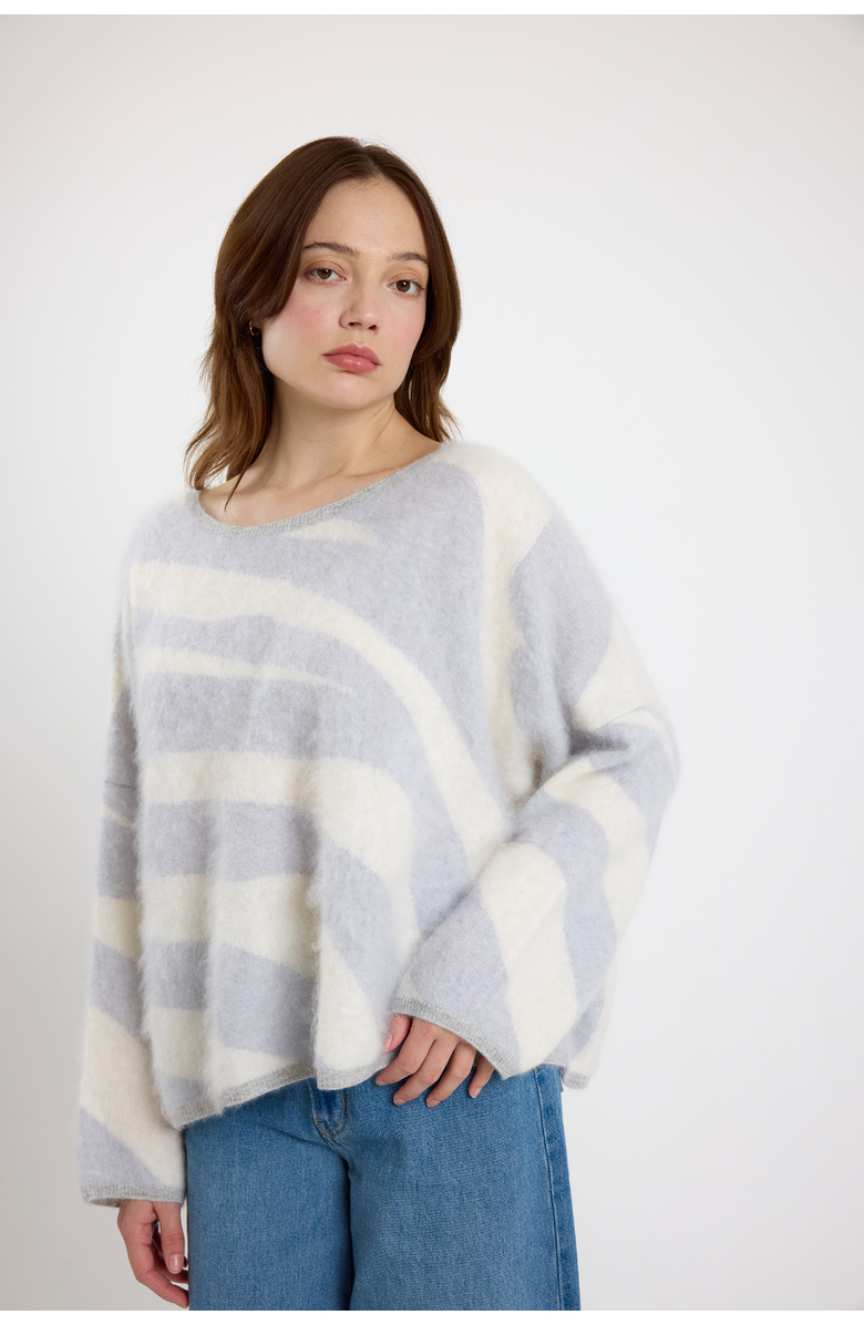 Brodie Pure Cashmere Brushed Crew Neck 100% Cashmere Sweater, Main, color, Jasmine White