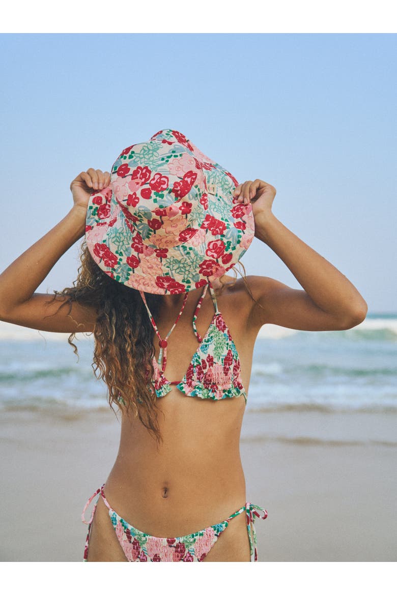 "Le Jardin" Reversible Sun Hat, Alternate, color, Red