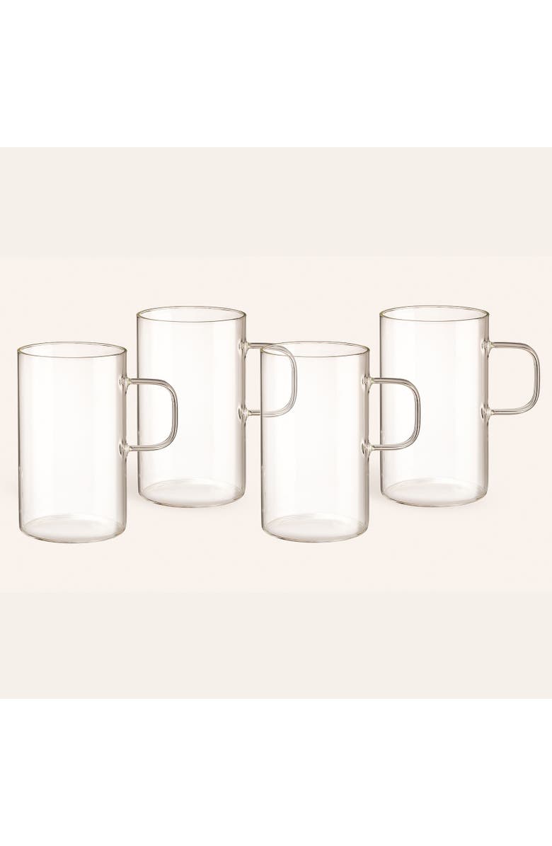 Zsa Zsa Zsu Panyu Borosilicate Glass Cup 10 Oz. Set Of 4, Main, color, Clear