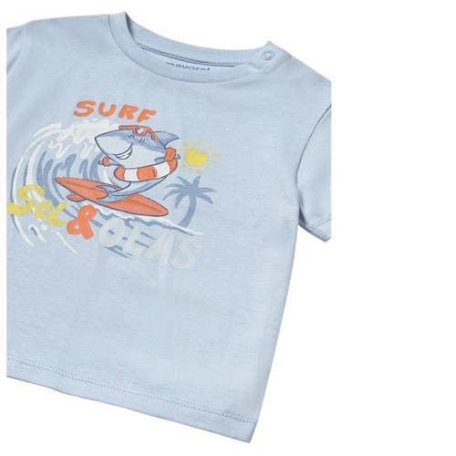 Mayoral Surfing Shark T-shirt In Blue