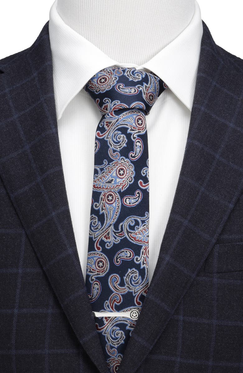 Cufflinks, Inc. Captain America Paisley Silk Tie, Alternate, color, 