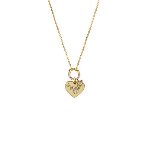 Jewish Charm Toggle Heart Necklace