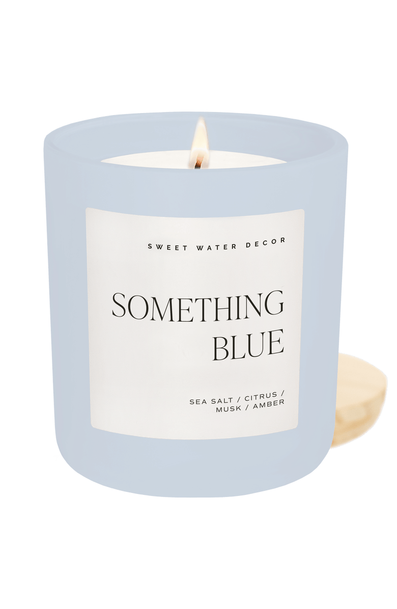 SWEET WATER DECOR 15 oz Wedding  and Engagement Candles, Main, color, Something Blue