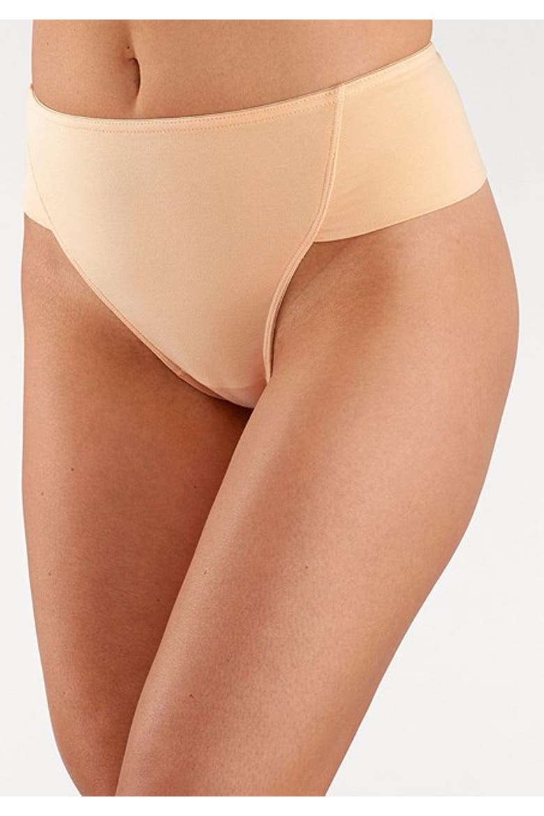 Women's 3 Pk Control Thongs, Alternate, color, Tan & Black & White