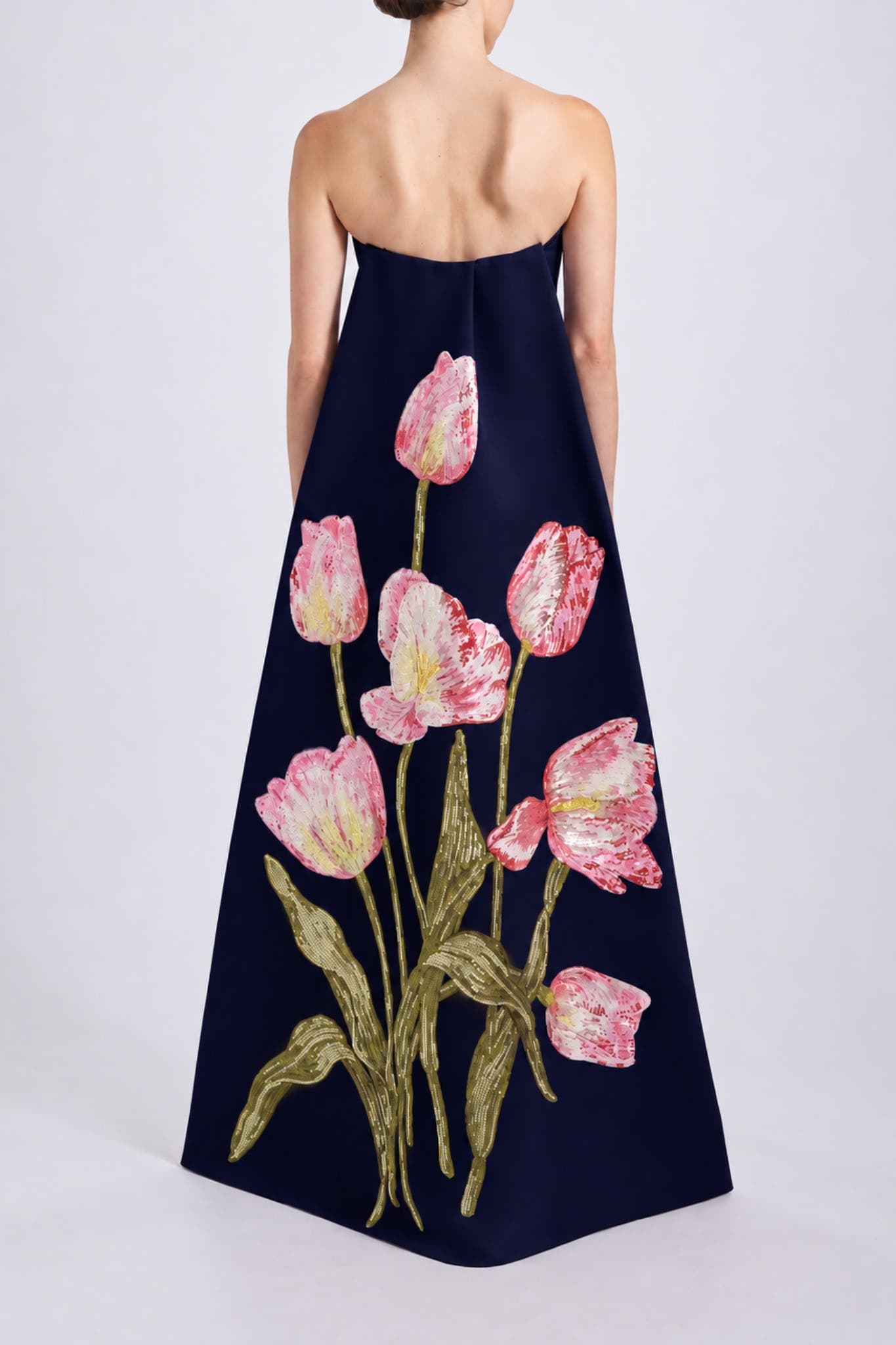 Amsale Sequin Appliqué Column Dress (Women) | Nordstrom