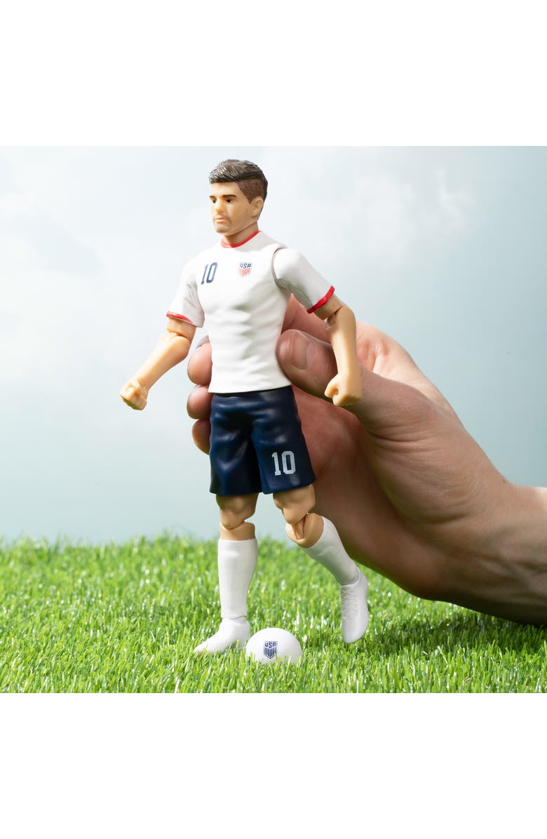 Banbo Toys SOCKERS USMNT Christian Pulisic 8" Collectible Soccer Action Figure, Alternate, color, White