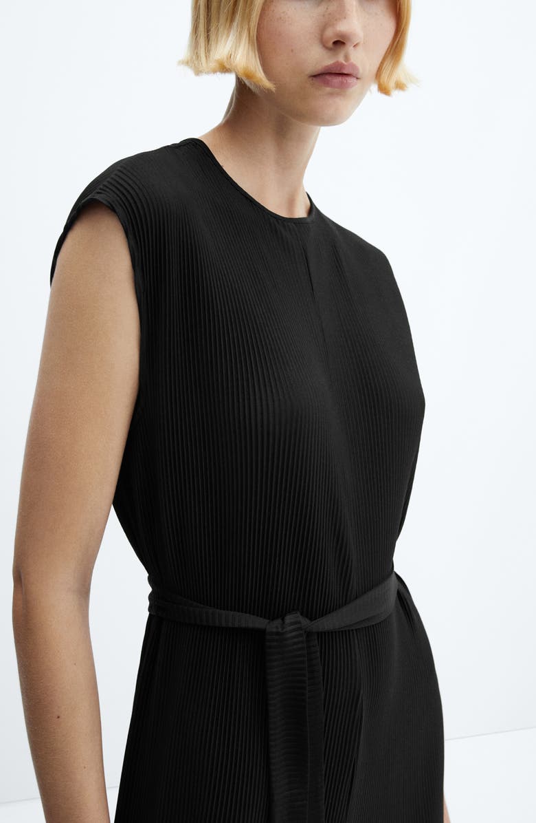 MANGO Pleated Jumpsuit, Alternate, color,