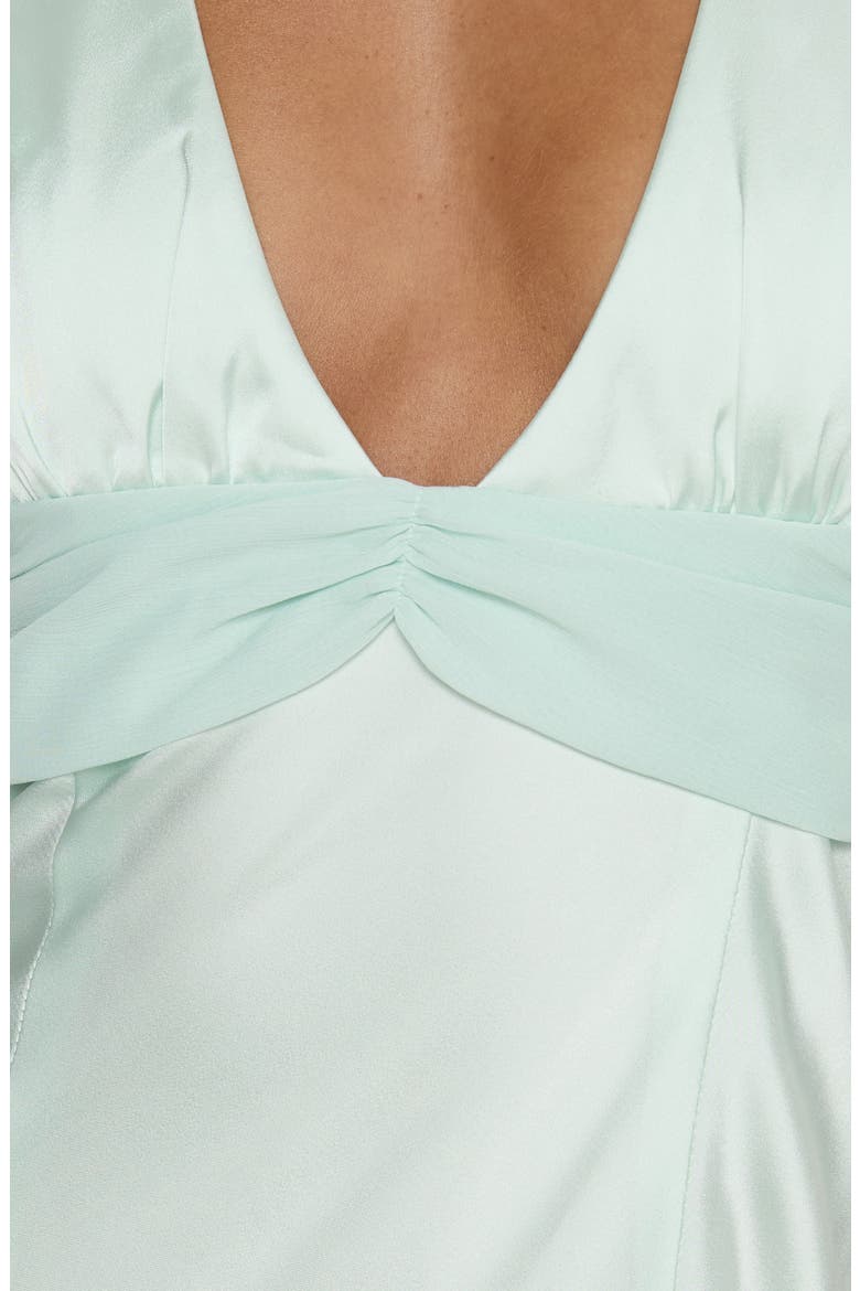 Odyssa Satin Halter Gown, Alternate, color, MINT