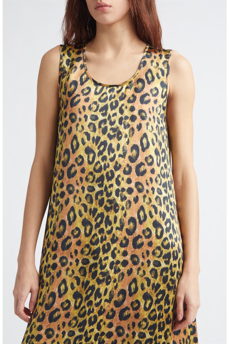 Sleeveless Leopard Print Midi Dress, Alternate, color, LIGHT BROWN PINK LEOPARD