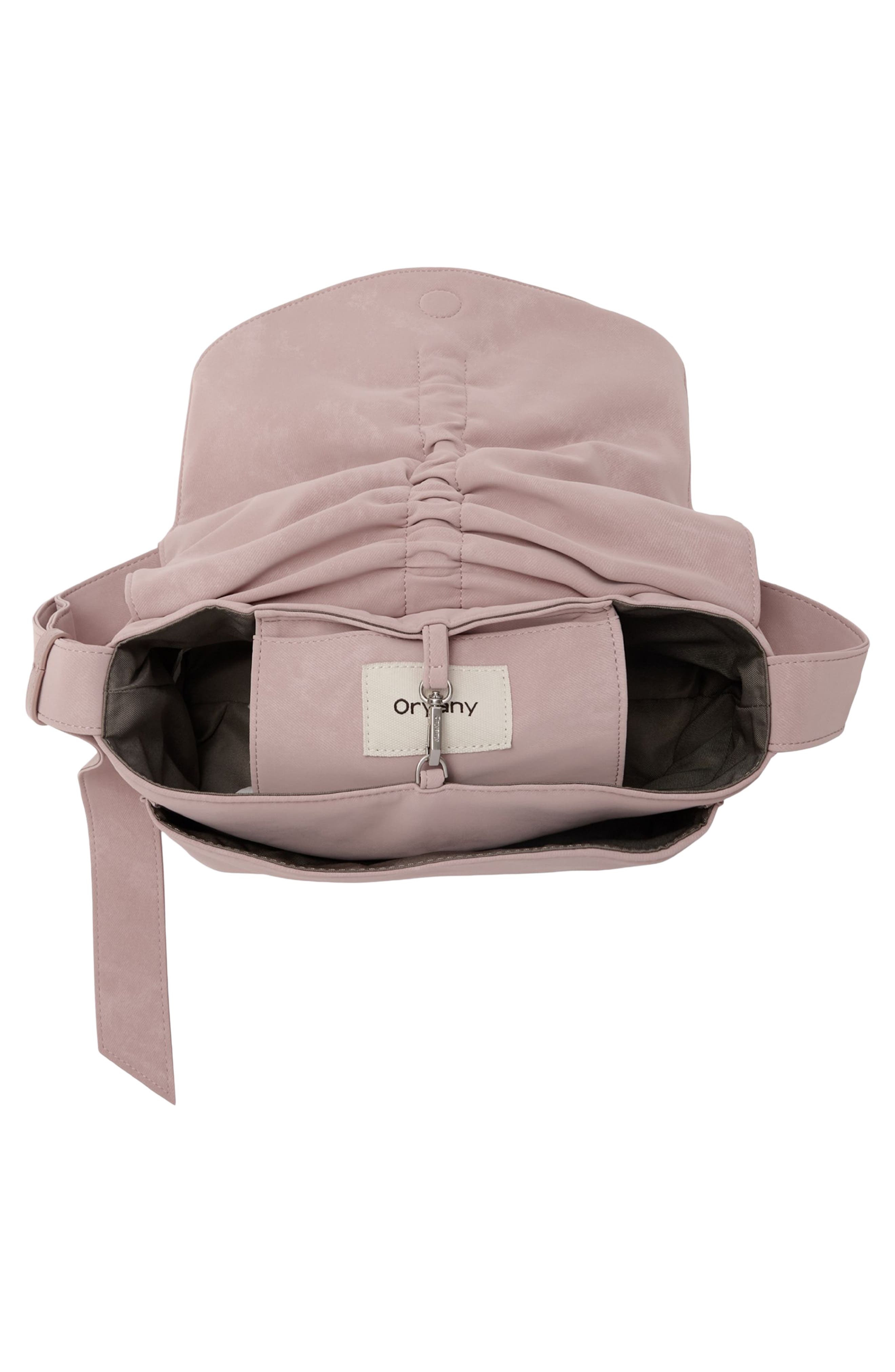 Small Ruched Flap Faux Suede Crossbody Bag, Alternate, color, DUSTY PINK
