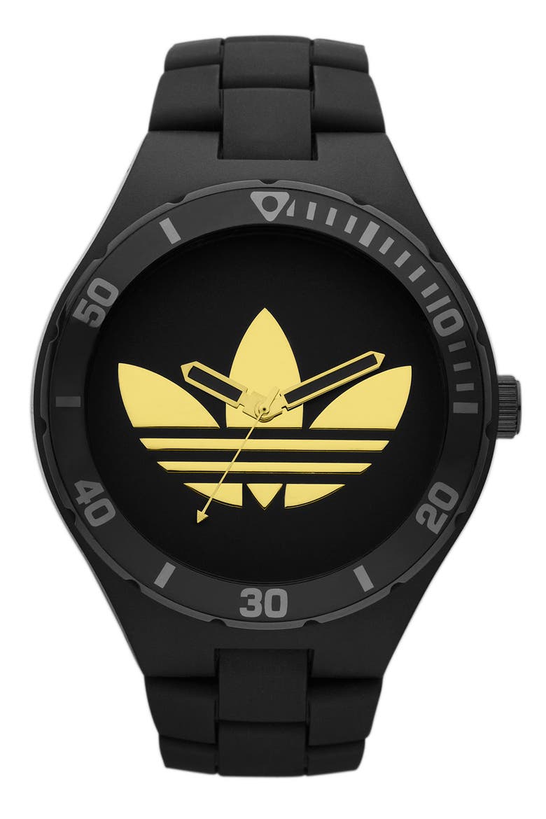 'Melbourne' Logo Dial Bracelet Watch, Main, color, GOLD/ BLACK
