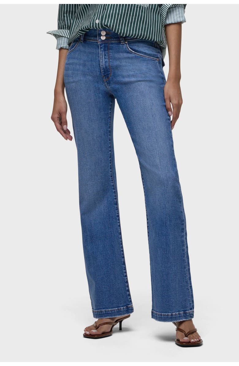 Hudson Jeans Dana Flap Pocket Flare, Main, color, Tranquil