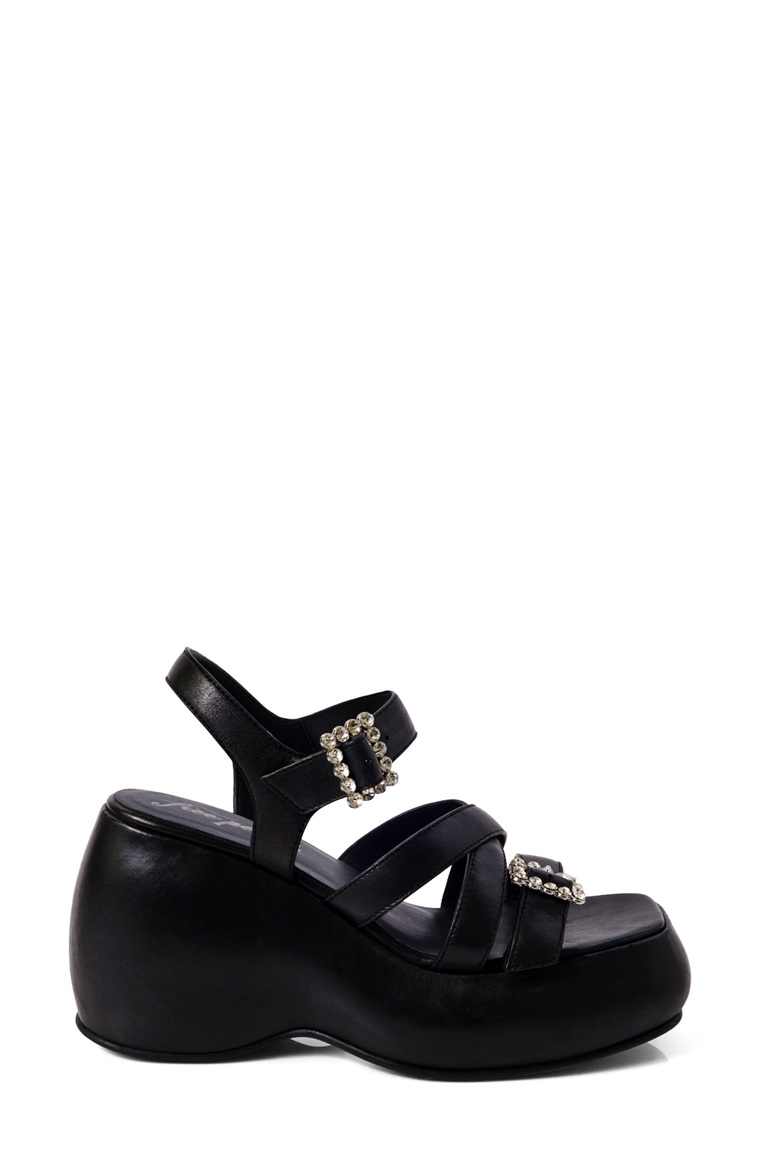 Free People Brooklyn Ankle Strap Platform Sandal, Alternate, color, 