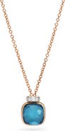 Pomellato Nudo London Blue Topaz & Diamond Pendant Necklace