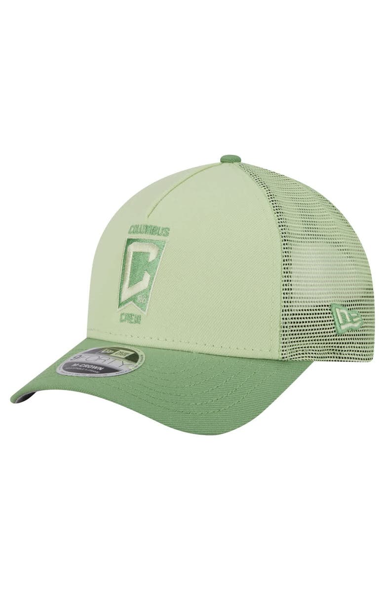 New Era Men's New Era Green Columbus Crew Color Pack 9FORTY M-Crown A-Frame Adjustable Trucker Hat, Main, color, Green