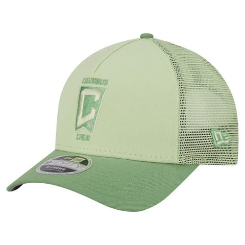 Men's New Era Green Columbus Crew Color Pack 9FORTY M-Crown A-Frame Adjustable Trucker Hat