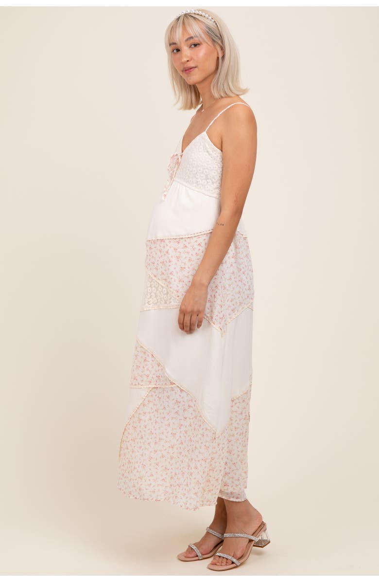 PinkBlush Floral Sweetheart Neck Midi Dress, Alternate, color, Cream