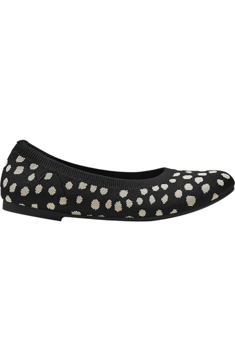 VIVAIA Round-Toe Flats, Alternate, color, Black Ivory Dots