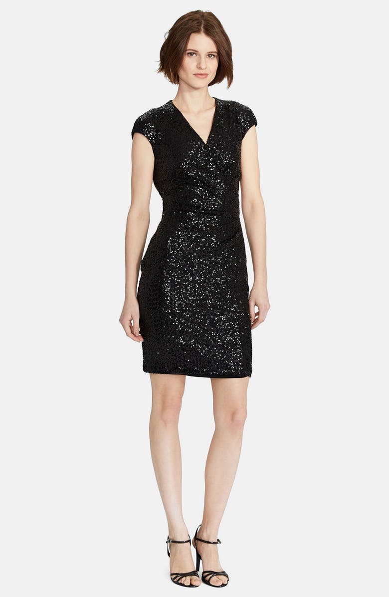 Lauren Ralph Lauren Sequin Back Cutout Dress, Main, color,