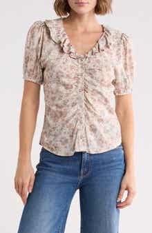 Floral Ruffle Shirt