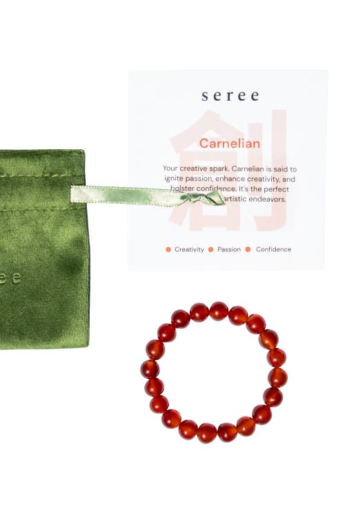 Seree Manifest Collection Confidence Red Crystal Beaded Bracelet