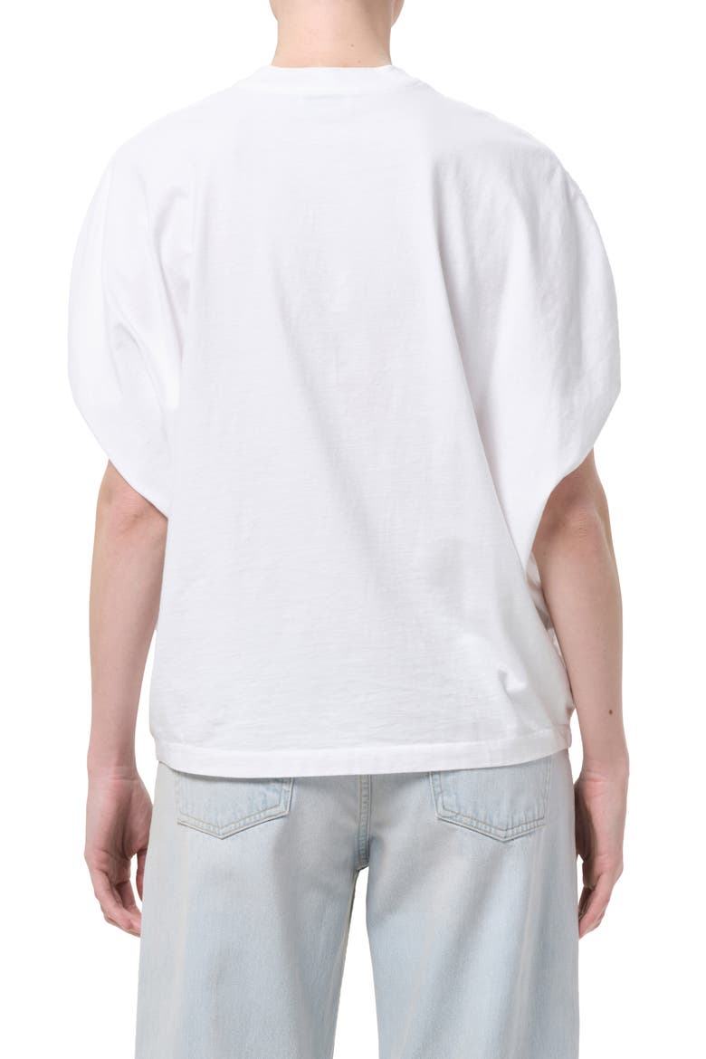 Souline Ruched Sleeve T-Shirt, Alternate, color, WHITE