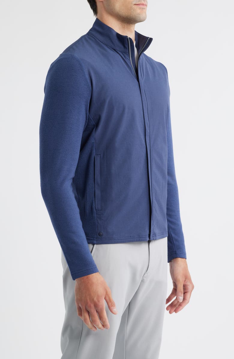 Peter Millar Crown Crafted Solstice Performance Hybrid Zip Jacket, Alternate, color, Navy