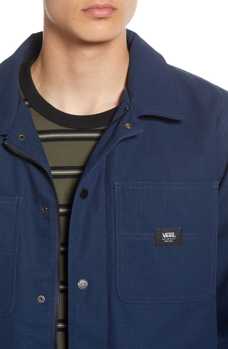 Vans Drill Water Repellent Hooded Chore Coat, Alternate, color,