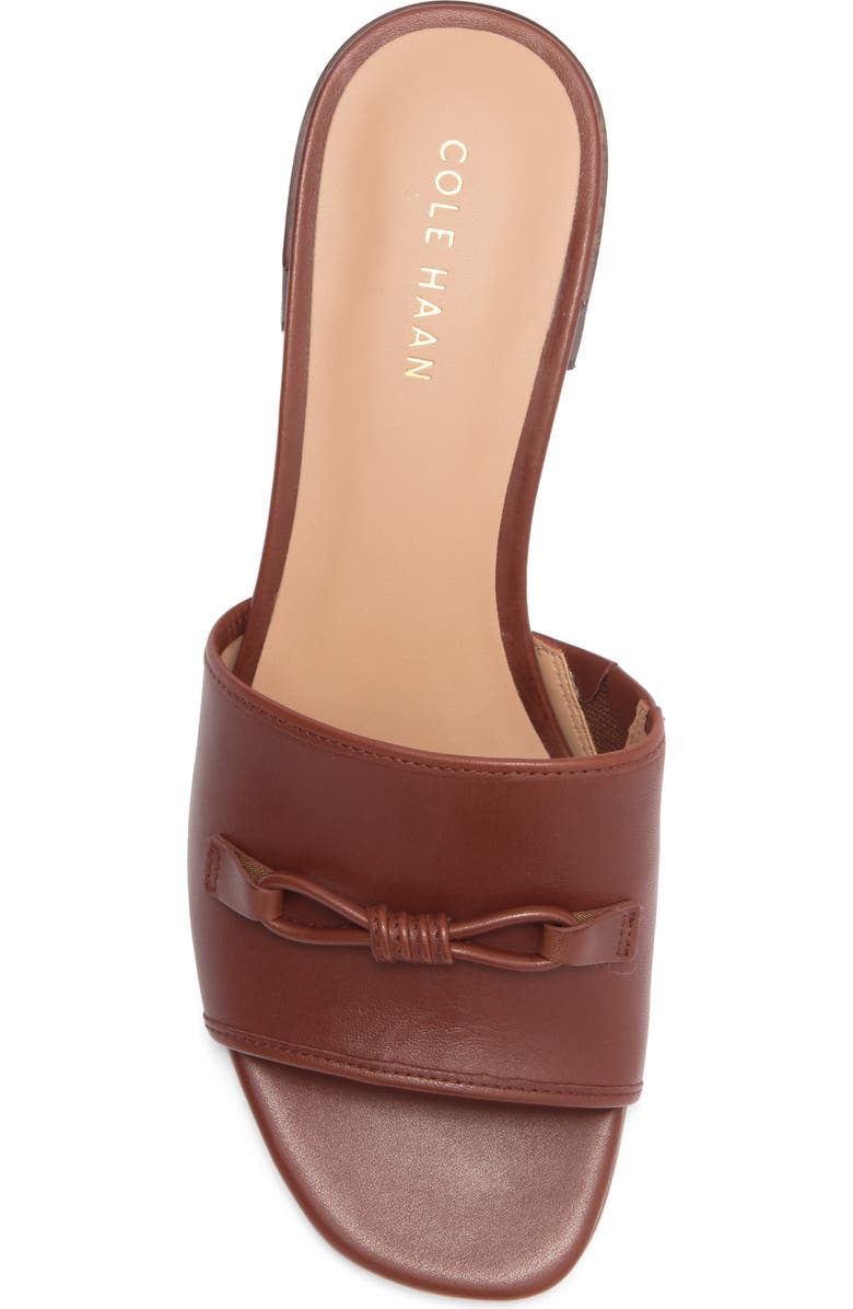 Cole Haan Cailyn Bow Slide Sandal, Alternate, color, Dark Chocolate Cuoio Leather