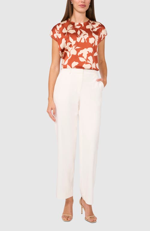 Halogenr Halogen(r) Printed Charmeuse Top In Baked Clay